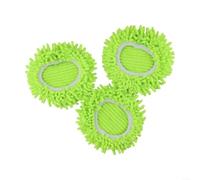 Gettimore Recambios de chenilla verde para fregona giratoria, compatible con RinseClean 2 para tanque para sistema, cabezales de repuesto lavables a máquina, paquete de 3