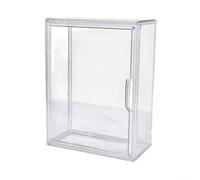 Gettimore Vitrina acrílica transparente de 2 niveles, vitrina apilable con imán para puerta y estante ajustable coleccionables