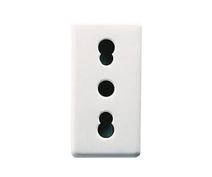 Gewiss 20 system - Toma 2 polos+tierra 16a con cortina bivalente