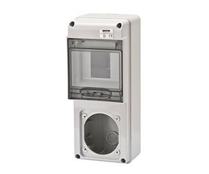 Gewiss 68 q-din - Cuadro distribución q-din 5 módulos 1 frontal base/s 16a ip65