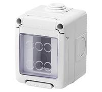 Gewiss Caja de superficie estanca Serie 27 para mecanismos SYSTEM - IP55-1 Módulo - Gris RAL 7035 - GW27041DY