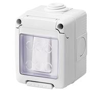 Gewiss Contenedor completo de aparatos System estaño, con desviador unipolar 16 Ax, IP55, gris RAL 7035