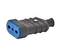 Gewiss Enchufe móvil, estándar italiano, 2P+T 10-16A 250V AC, tipo Bivalente P17-11, pizarra