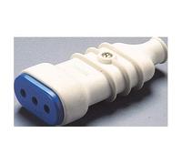 Gewiss Enchufe móvil, estándar italiano, 2P+T 10A 250V AC, tipo P11, blanco