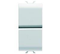 GEWISS - GW10141DY GW10141DY - Botón unipolar 250 V AC, N 1P Na 16 A, doble, 1 módulo, blanco, serie Chorus