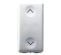 Gewiss GW20521 Pulsante Unipolare 250V AC N NA 10A Con Interblocco Su e Giu System White