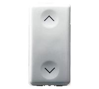 GEWISS - GW20559DY - Conmutador unipolar 250 V AC, 10 Ax, neutro, símbolo arriba-abajo, 1 módulo, sistema blanco