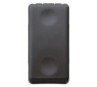 GEWISS - GW21571DY - Interruptor unipolar 250 V AC, 16 Ax, neutro, 1 módulo, sistema negro