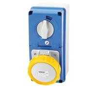 Gewiss gw66212n - toma de corriente (2p+t, 4 h, amarillo, ip67, 110 v,