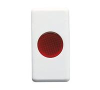 Gewiss Indicador de señal individual, 12/24/250 V, rojo, 1 módulo, System White