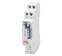 Gewiss Interruptor horario analógico 24h- 1 contacto NA - 16A/230Vca - 1 Módulo DIN - sin pila para cortes de alimentación - GWD6771