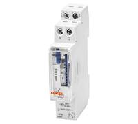 Gewiss interruptor horario analógico 24h, marca - 1 contacto na - 16a/230vca - 1 módulo din - con pila para cortes de alimentación - gwd6772
