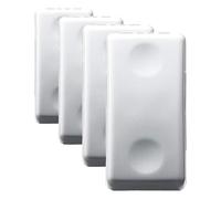 Gewiss Interruptor unipolar SYSTEM para caja de superficie, 1 polo NA, 250 Vca, 16AX, 1 Módulo, Blanco, GW20571DY (Paquete de 4)