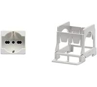 Gewiss Serie System No. 1 Soporte para Montaje en Carril DIN UN módulo Incluye Enchufe Schuko n.º 1