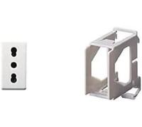 Gewiss Serie System Nr. 1 soper per montaggio su Guida supporto DIN un modulo compresa con Nr. 1 Presa bivalente