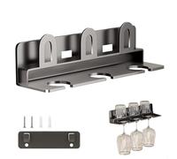 gexuamz Soporte Copas Colgante, Extraible Colgador de Copas Invertido, Organizador Tazas con Tornillos, Colgador Tazas Adecuado Techo y Pared para Cocina, Bar, Restaurante, Capacidad para 3 a 6 vasos