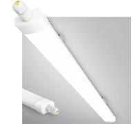 GeyouLux 2x Fluorescente LED 60cm Plafon, 20W 2520lm 5000K IP65 Estanca Tubo, Sin Parpadeos Pantalla LED, Con Cable de Puesta a Tierra, 96 LEDs para Taller Garaje Cocina, Blanco