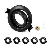 GeyouLux 6x Aros para Foco Empotrable GU10 Negro, Orientables 45°, Marco de Hierro, Corte 68-75mm, Ø87mm Plano, Casquillo GU10 Cerámico 230V, IP20, sin Bombilla