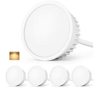 GeyouLux LED Módulo 230V Ultraplano ø50x23mm para Focos Empotrados y Focos de Superficie - 5W 500LM IP44 Ángulo de Haz de 120° 2700K Blanco Cálido - Recambio para Bombillas MR16/GU10-4 Piezas