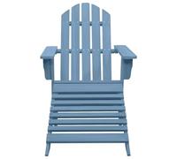 GFEROMRF Silla de jardín Adirondack con reposapiés de madera maciza de abeto azul
