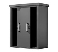 GFP Primeyard Armario Exterior metálica 150x78x191 cm Casetta de jardín Antracita Incl.Suelo