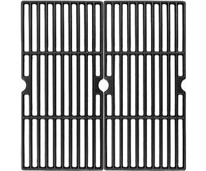 GFTIME Parrillas de cocción de hierro fundido de 43 x 21 cm para CharBroil Gas2Coal 330, Barbecook Siesta 310, Landmann Triton 3&4, Profi Cook PC-GG 1058/1059, piezas de repuesto, 2 piezas