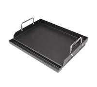 GFTIME Plancha Universal de 43 x 33 cm para parrillas de gas y carbón, parrilla eléctrica, revestimiento antiadherente, placa grande