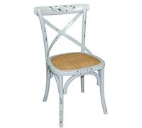 gg655 Bolero de madera sillas de comedor con respaldo, azul (Pack de 2)
