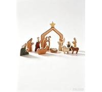 GGES Tumba vacía, escena de Pascua y cruz, tumba vacía de madera, decoración de tumba de Jesús, adecuada para decoración religiosa del hogar, oficina, escritorio
