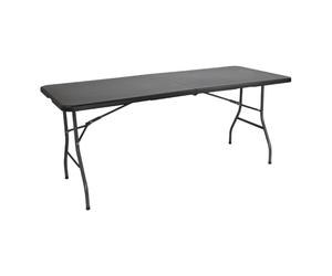 GH91 Garden House Garage 91 Mesa Catering Rectangular Portatil Plegable Negra 180 cm, Resina, One Size