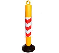 GHHVFEC Poste de Control de tráfico de 80 cm, bolardo de Seguridad para Aparcamiento con Cinta Reflectante roja y Blanca, plástico para decoración de garajes y Calles, soluciones de gestión de aparc