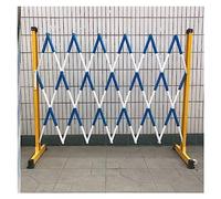 GHHVFEC Valla metálica retráctil para tráfico, Valla Industrial móvil, Poste metálico Extensible para Eventos y escuelas, fácil instalación, GFK Azul, 4 m de Largo.