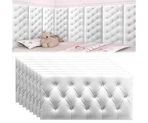 GHIBFBT Acolchado de pared 3D anticolisión, 8 cojines autoadhesivos de 11 mm de grosor, para decoración de guardería, paneles decorativos de espuma de PVC para cabecera de cama para niños, dormitorio