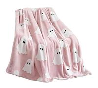 Ghost Blanket - Flannel Halloween Throw, Soft Warm Lightweight Sofa Cover