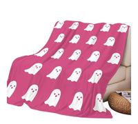 Ghost Blanket - Manta estética de franela suave y cálida | Manta espeluznante de 130 x 100 cm para dormitorio, hogar, silla, fiesta de cumpleaños, dormitorio, sofá, siesta