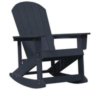 GHVBNMF Adirondack mecedora azul marino Silla de jardín exterior HDPE | Sillón balancín ergonómico de HDPE resistente con amplios reposabrazos para jardín, terraza y balcón.