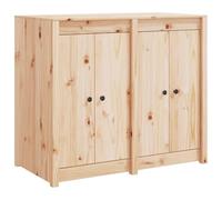 GHVBNMF Armario de cocina exterior MEPPEL de madera de pino, 106 x 55 x 92 | Amplio armario exterior de pino macizo para jardín y terraza. Diseño modular que ofrece mucho espacio para vajilla.