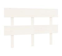 GHVBNMF Cabecero de madera maciza de pino con respaldo blanco 124 x 3 x 81 | Elegante respaldo de cama de pino macizo en color blanco para el dormitorio con vetas rústicas y confort.