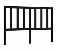 GHVBNMF Cabecero negro 126 x 4 x 100 cm madera maciza de pino | Elegante cabecero de cama de madera de kienwood para mejorar el aspecto de tu dormitorio con vetas rústicas.