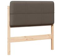 GHVBNMF Cabecero tapizado de madera maciza de pino marrón topo 85,5 cm | Elegante panel trasero de madera de pino macizo para el dormitorio, combina armoniosamente con camas modernas y conceptos de