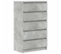 GHVBNMF Cajonera gris hormigón 60 x 36 x 103 cm | Cómoda moderna con 5 cajones para sala de estar y dormitorio, acabado de hormigón de fácil cuidado.