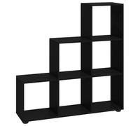 GHVBNMF Estantería para escaleras, 107 cm, 6 compartimentos, material de | Estantería escalonada moderna con 6 compartimentos de madera para sala de estar y oficina. Tamaño: 104 x 29 x 107 cm