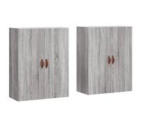 GHVBNMF Juego de 2 armarios colgantes Sonoma 69,5 x 34 x 90 cm | Estantería colgante que ahorra espacio Combinación de material de madera para sala de estar y dormitorio con puertas cerradas