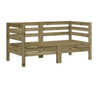 GHVBNMF Juego de 2 sofás esquineros de madera modular para jardín | Zona de estar modular con respaldo para terraza y balcón. Flexiblemente extensible para juegos de salón individuales.