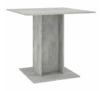 GHVBNMF Mesa de comedor moderna de madera gris hormigón 80 x 80 x 75 cm | Mesa de columna cuadrada para cocina y comedor, superficie de fácil cuidado con acabado de hormigón resistente con soporte