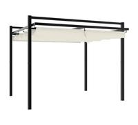 GHVBNMF Pérgola de aluminio para jardín, 3 x 3 m, con techo retráctil | Ideal para patio y jardín: marco de aluminio resistente con techo corredizo ajustable para una agradable sombra.