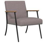 GHVBNMF Sillón tapizado con aspecto de terciopelo, moderno, color gris topo | Cómodo sillón de relax con acolchado suave y estructura de acero resistente para acentos elegantes en el dormitorio.