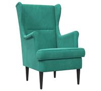 GHVBNMF Sillón Terciopelo Turquesa Moderno Sillón tapizado con Marco de | Tapizado de terciopelo suave y patas de caucho estables para acentos elegantes en el dormitorio y el salón.