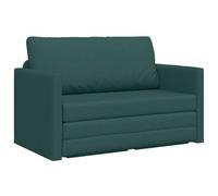 GHVBNMF Sofá cama de 2 plazas, color verde oscuro, de tela, 110 cm | Sofá compacto con función de cama y marco de metal para espacios pequeños en la sala de estar o habitación de invitados.
