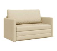 GHVBNMF Sofá cama de 2 plazas con función de cama de 110 cm, color crema | Muebles tapizados transformables para sala de estar y zona de invitados, diseño compacto con funda extraíble y marco de metal